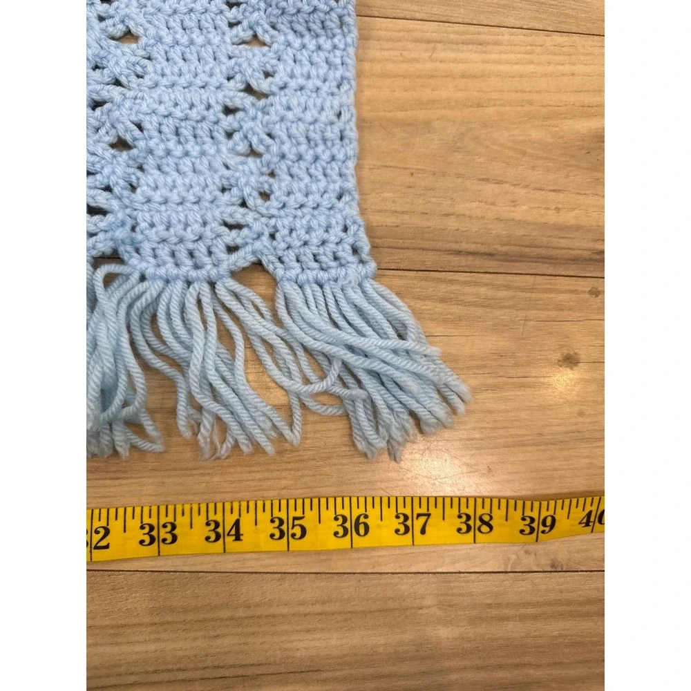 Crochet Throw Blanket OS Light‎ Infant 62 x37